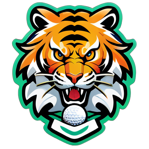 tiger teams golf sticker