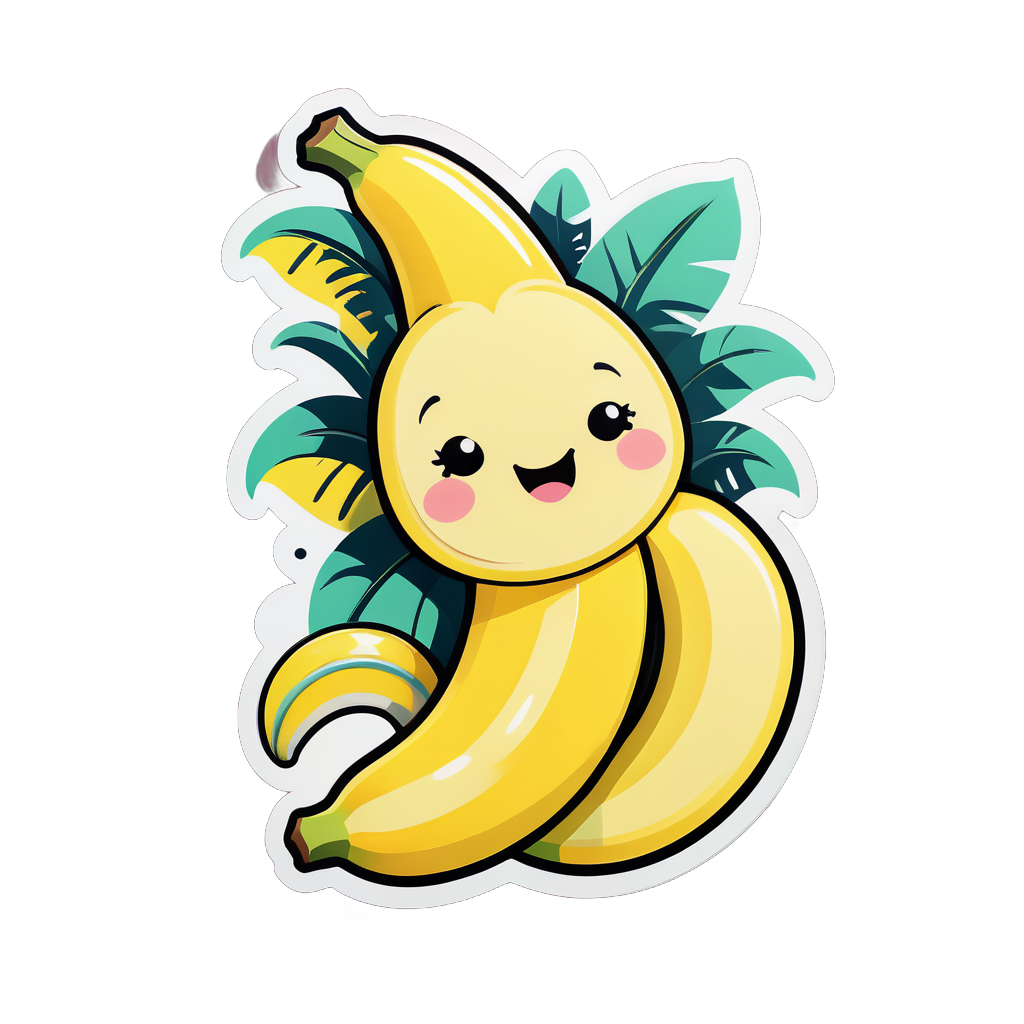 Banana fofa sticker