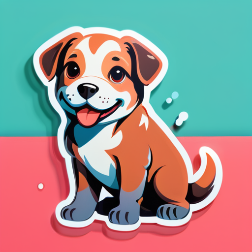 adorable chien sticker