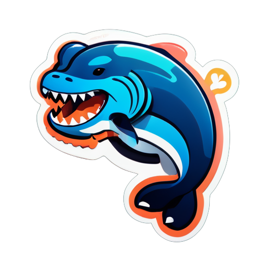 whale tiger sticker