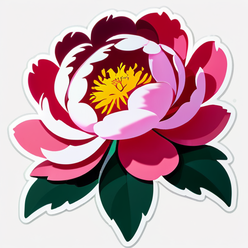 Peony sticker