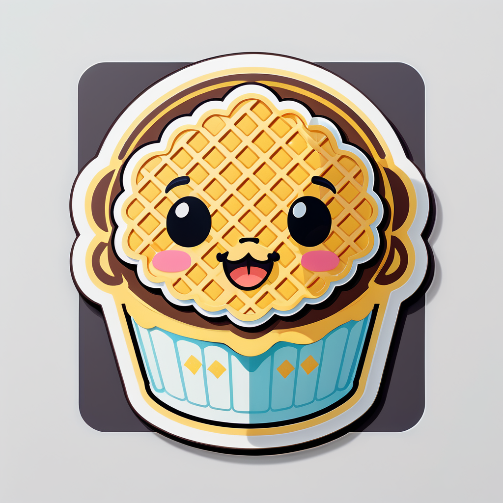 Waffle lindo sticker