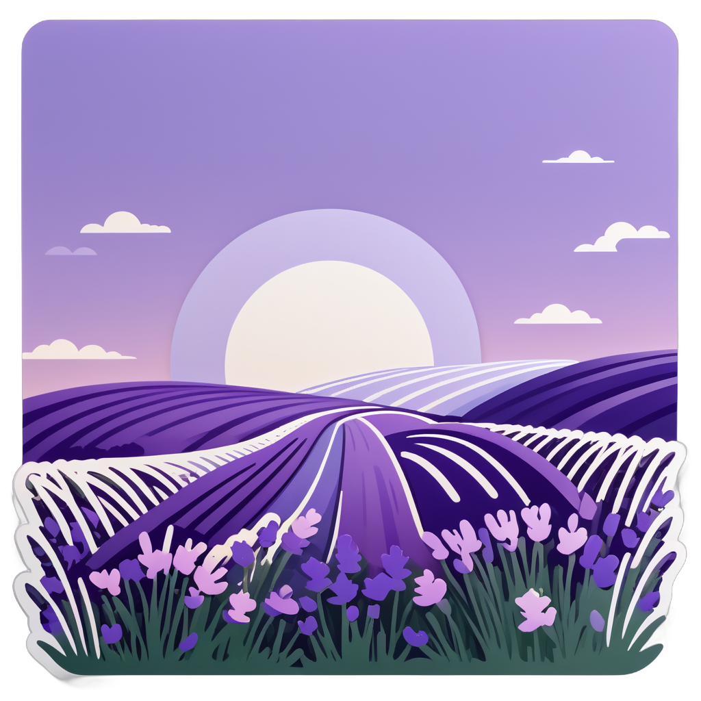 Fragrant Lavender Field sticker