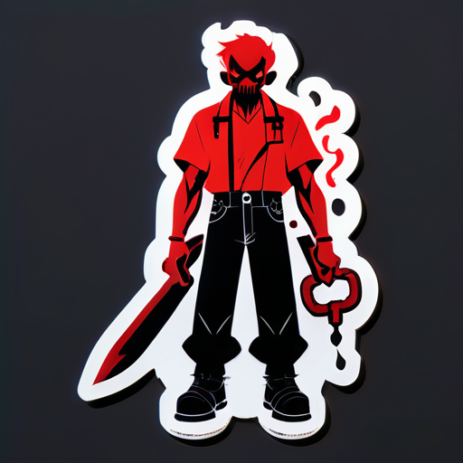 famine diable chainsaw man sticker