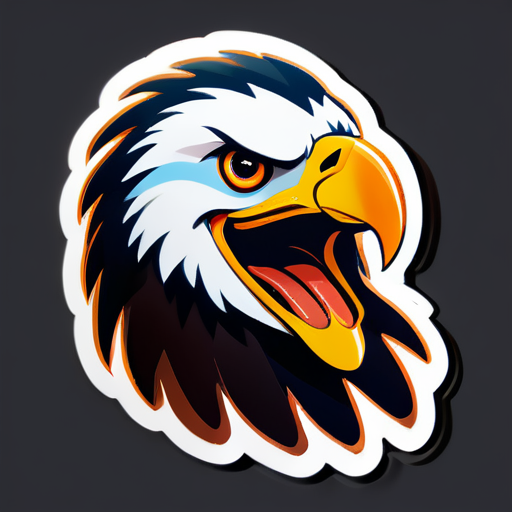 happy eagle sticker