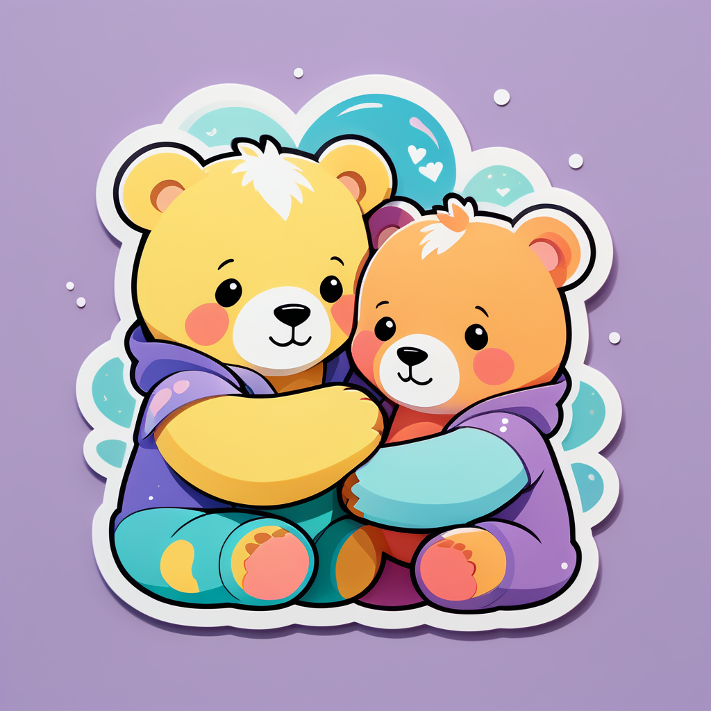 Calming Cuddle Bears sticker