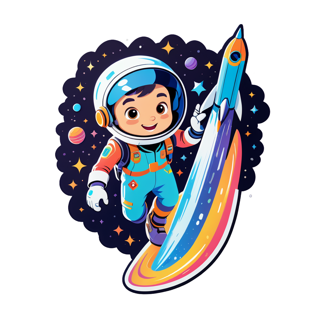 Dashing Comet Explorer sticker