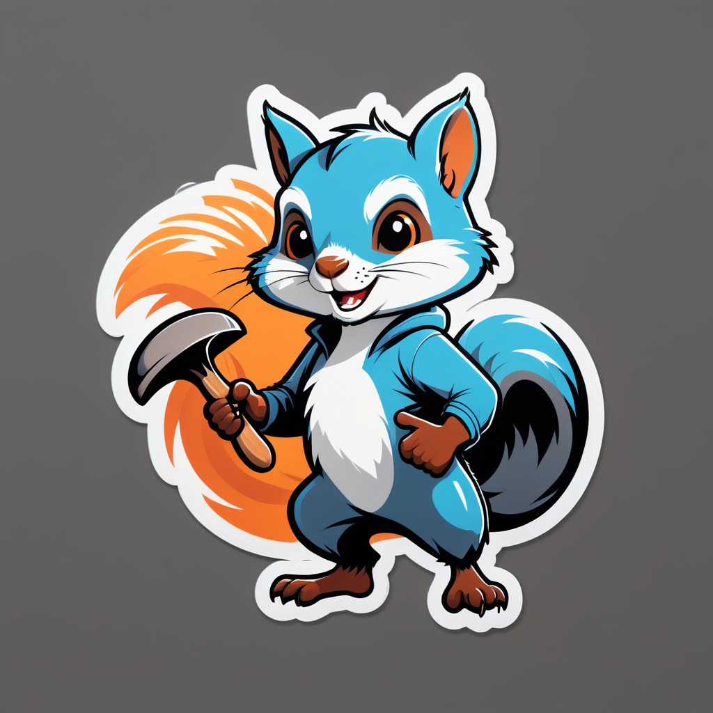 Voleur de Squirrel Malicieux sticker