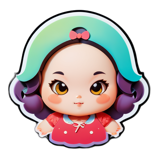 Make a chubby girl sticker