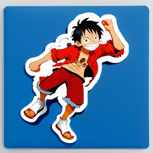 luffy nhảy múa cùng hinata sticker