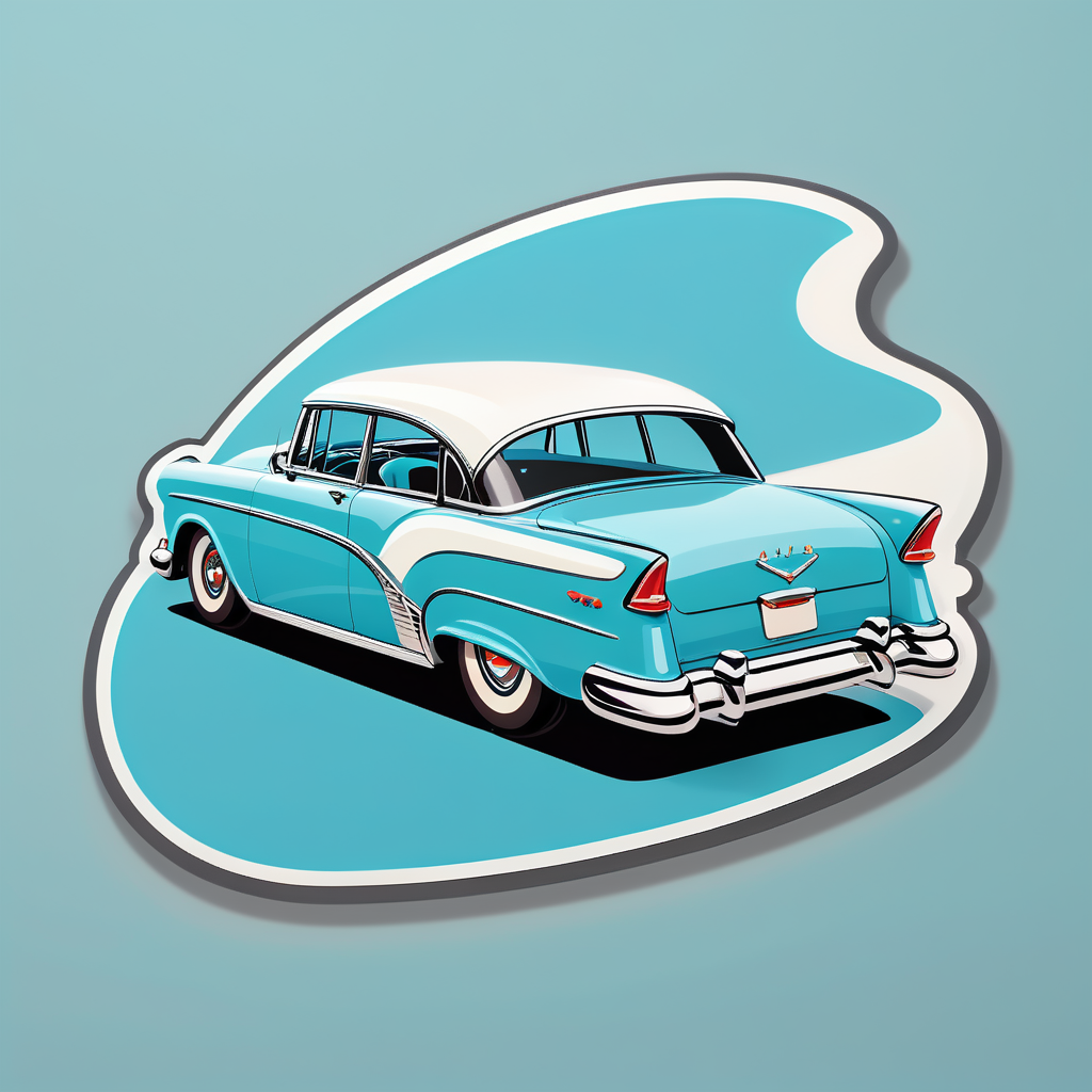 Classic Car Tailfin sticker