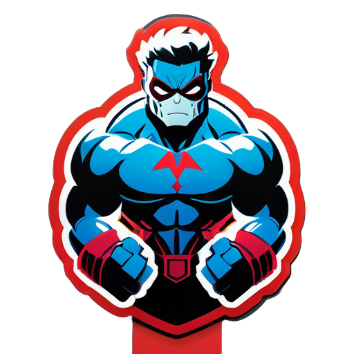 pegatina de personaje de Marvel Prediator con músculos fuertes sticker