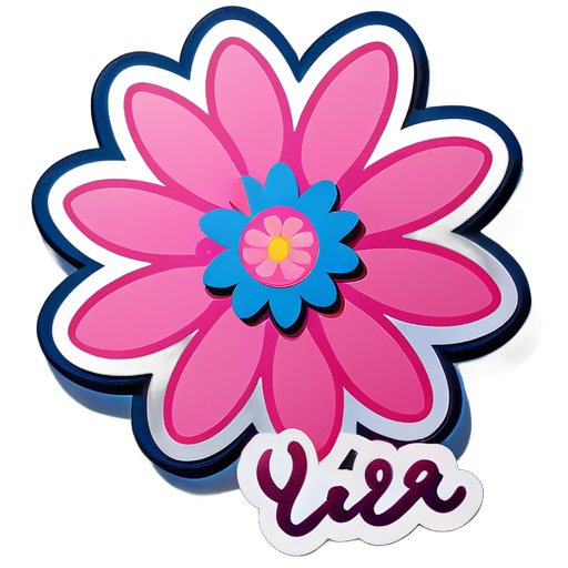 UNA FLOR ROSADA Y OTRA AZUL QUE DIGAN EL NOMBRE SARA SOFIA DUQUE MORA sticker