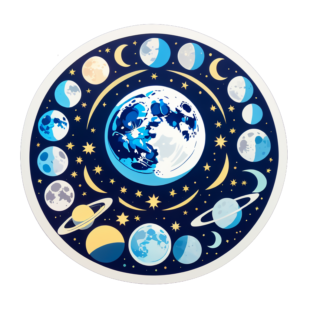 Celestial Moon Phases sticker