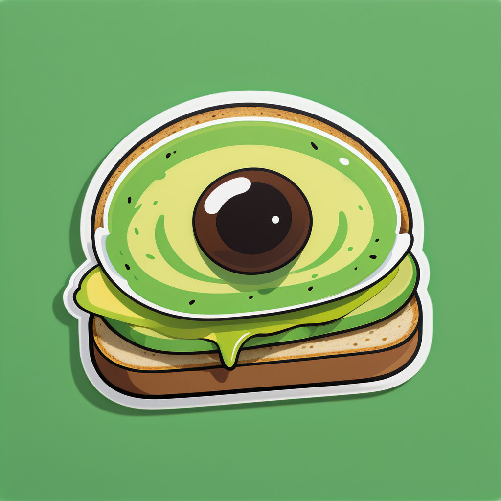 Toast à l'avocat frais sticker