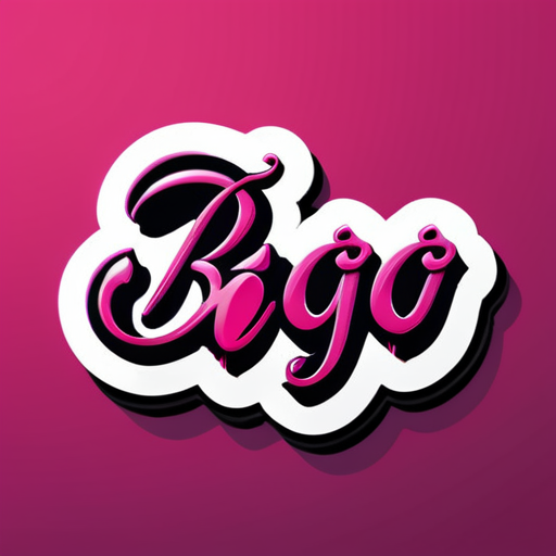 tạo một logo có tên "Blog" bằng font chữ "Brush Script MT" và màu sắc phải là "Magenta" sticker