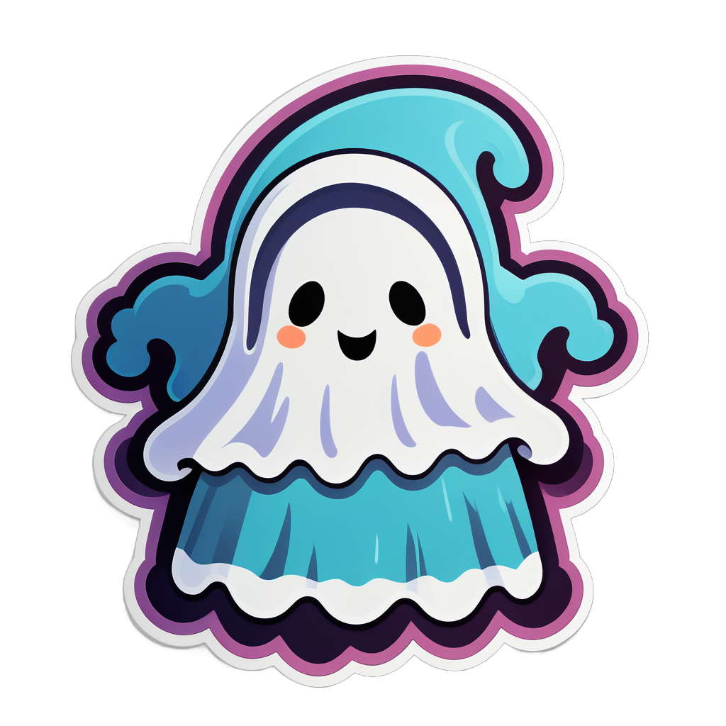 Cozy Blanket Ghost sticker