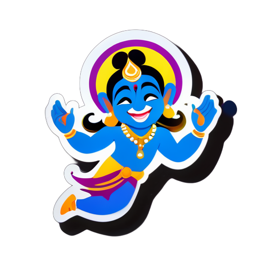 Krishna sendo feliz sticker