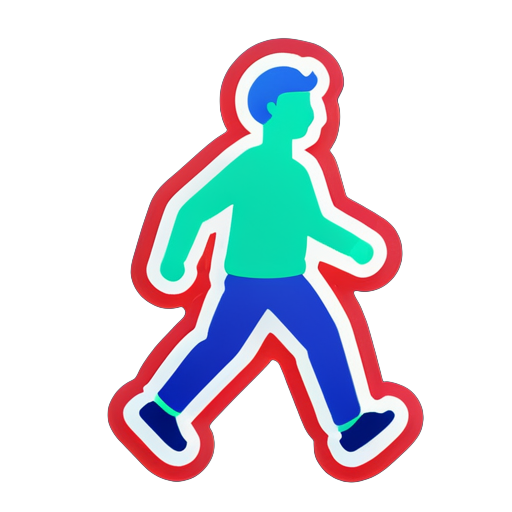 step: To move your feet to walk sticker