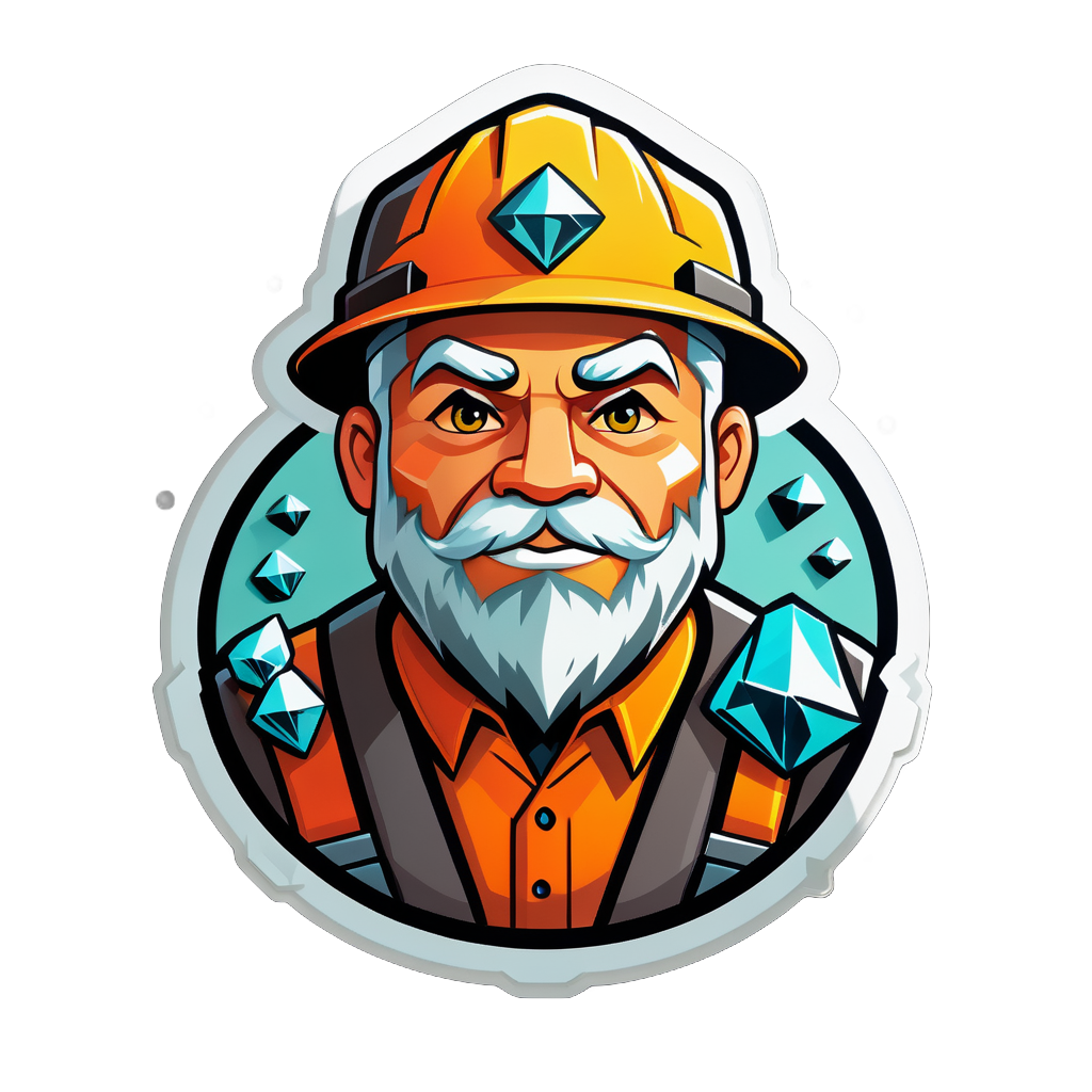 Rough Diamond Miner sticker