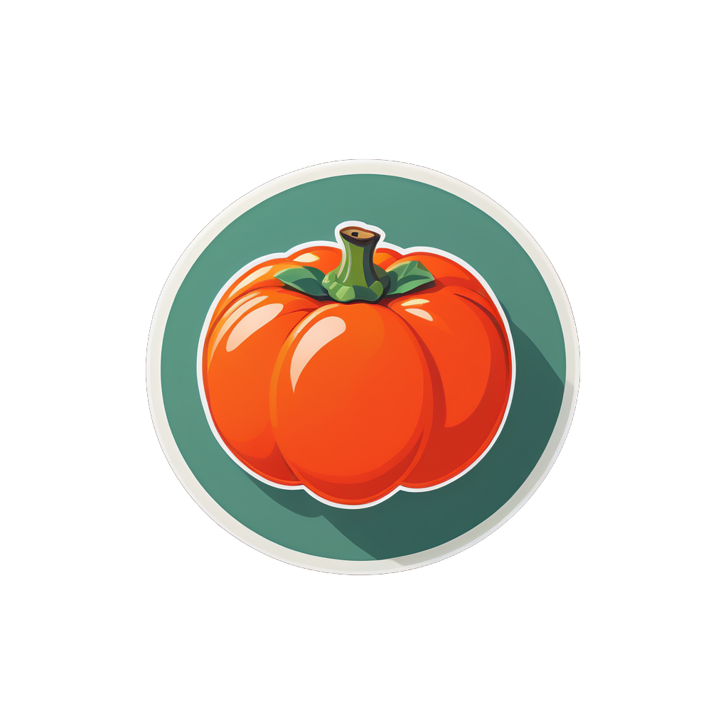 Elegant Persimmon sticker