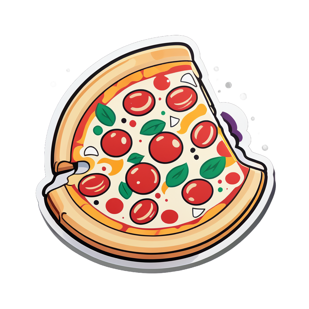 Pizza fraîche sticker