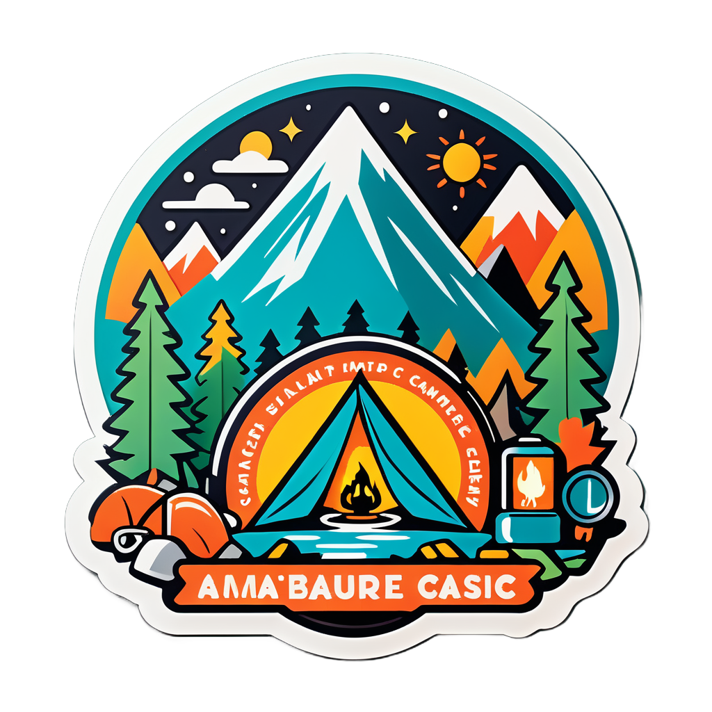 Equipo de Camping de Aventura sticker