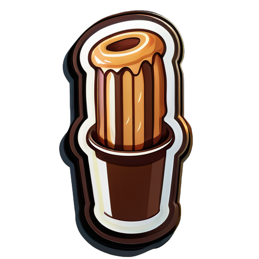 churro con chocolate sticker