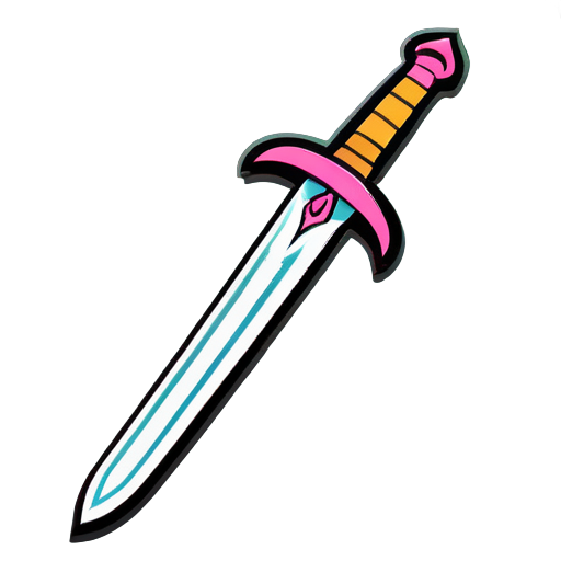 sword stab in bodt sticker