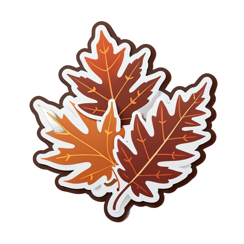 Rustic Autumn Leaves sticker