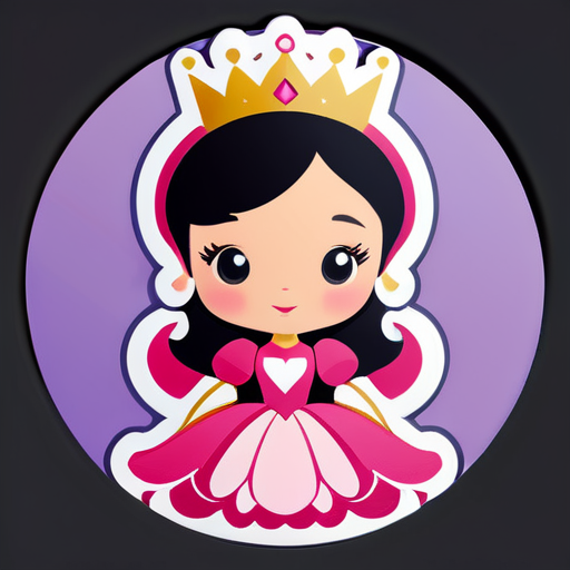 ADESIVO REDONDO DE PRINCESA sticker