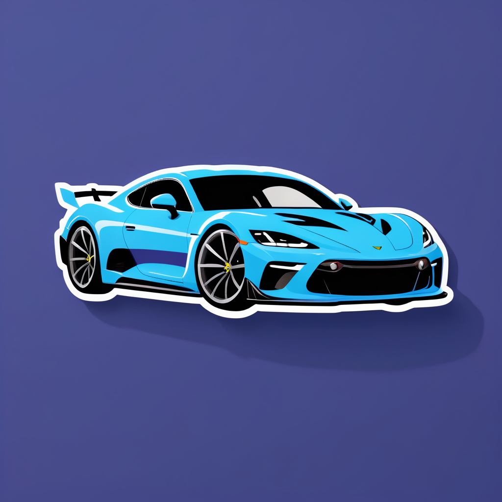 Sleek Sports Car sticker