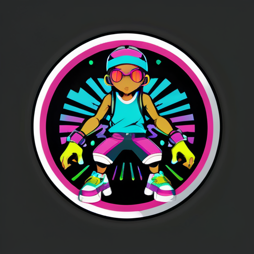 A Tekno Rave Squat Ravers Chalenge sticker