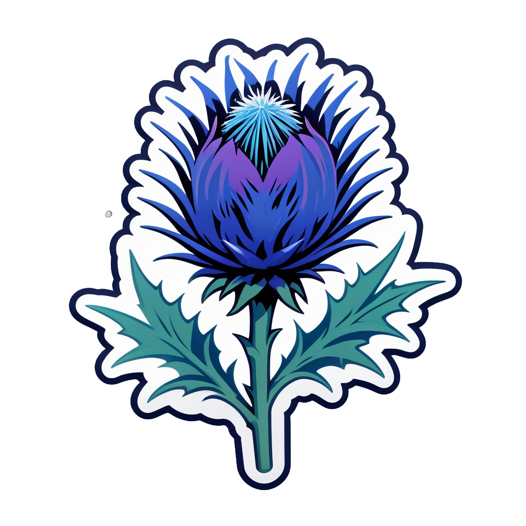 Boundless Blue Thistle Bliss sticker