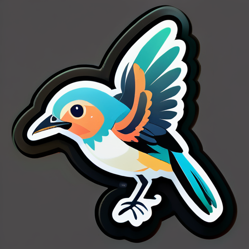 fly bird sticker