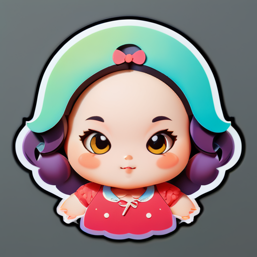 Make a chubby girl sticker