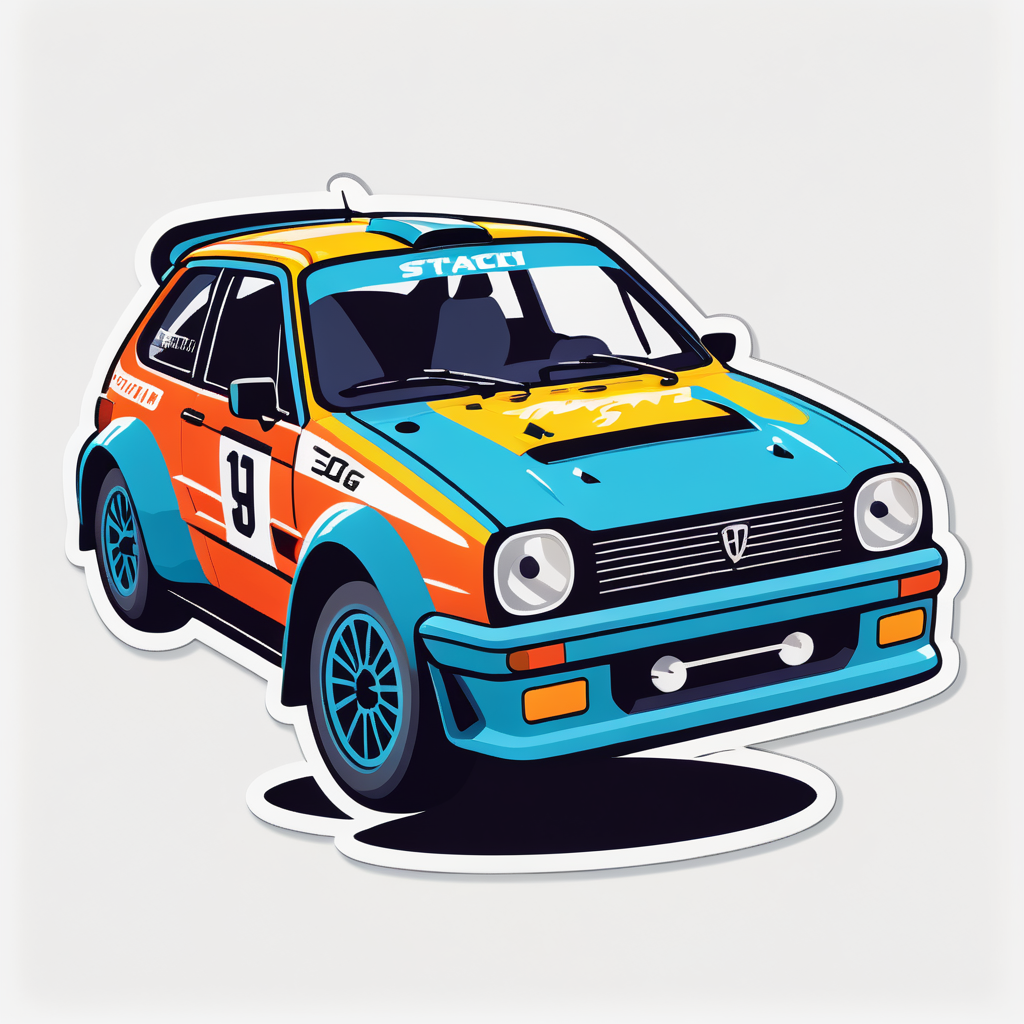 Coche de rally sticker