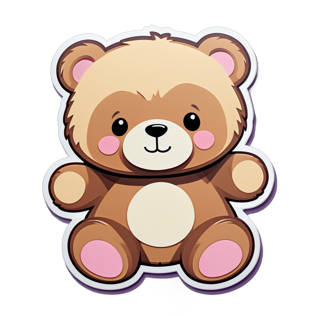 Snuggly Teddy Bear sticker