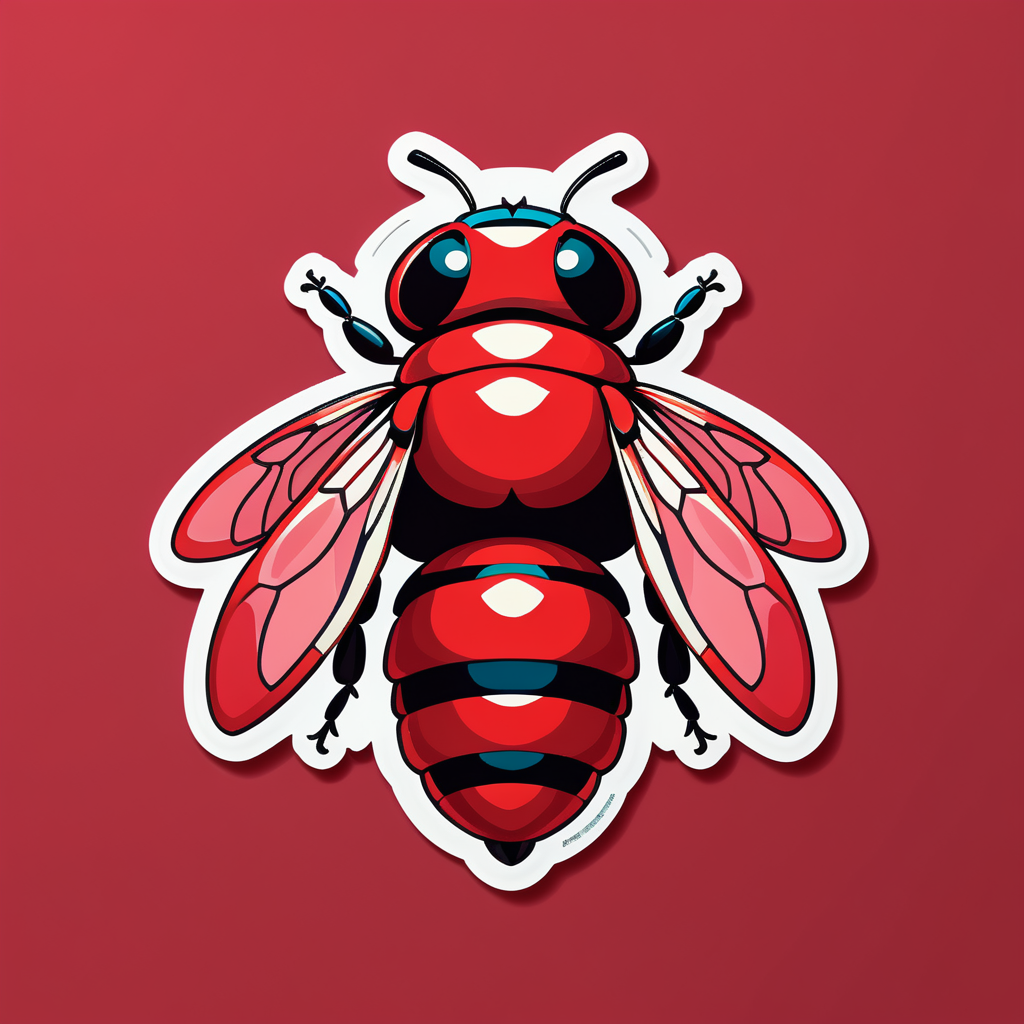 Corpulent Carmine Bees sticker