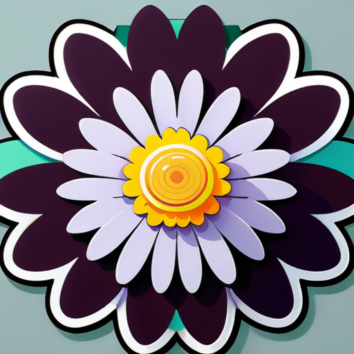 Cartoon Vector Chrysanthemum sticker