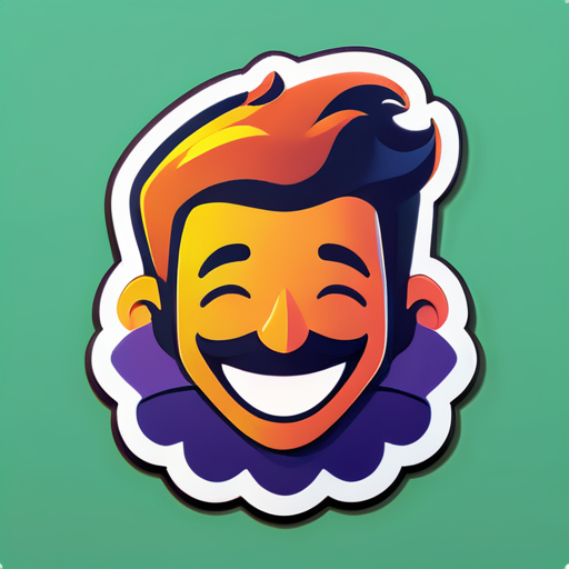 man is very happy sticker