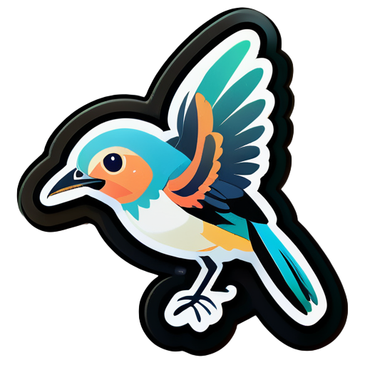 fly bird sticker