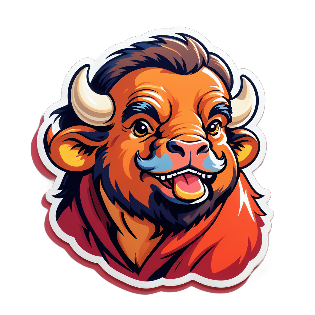 Mème du Buffalo Satisfait sticker