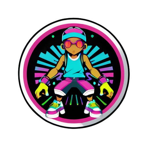 A Tekno Rave Squat Ravers Chalenge sticker