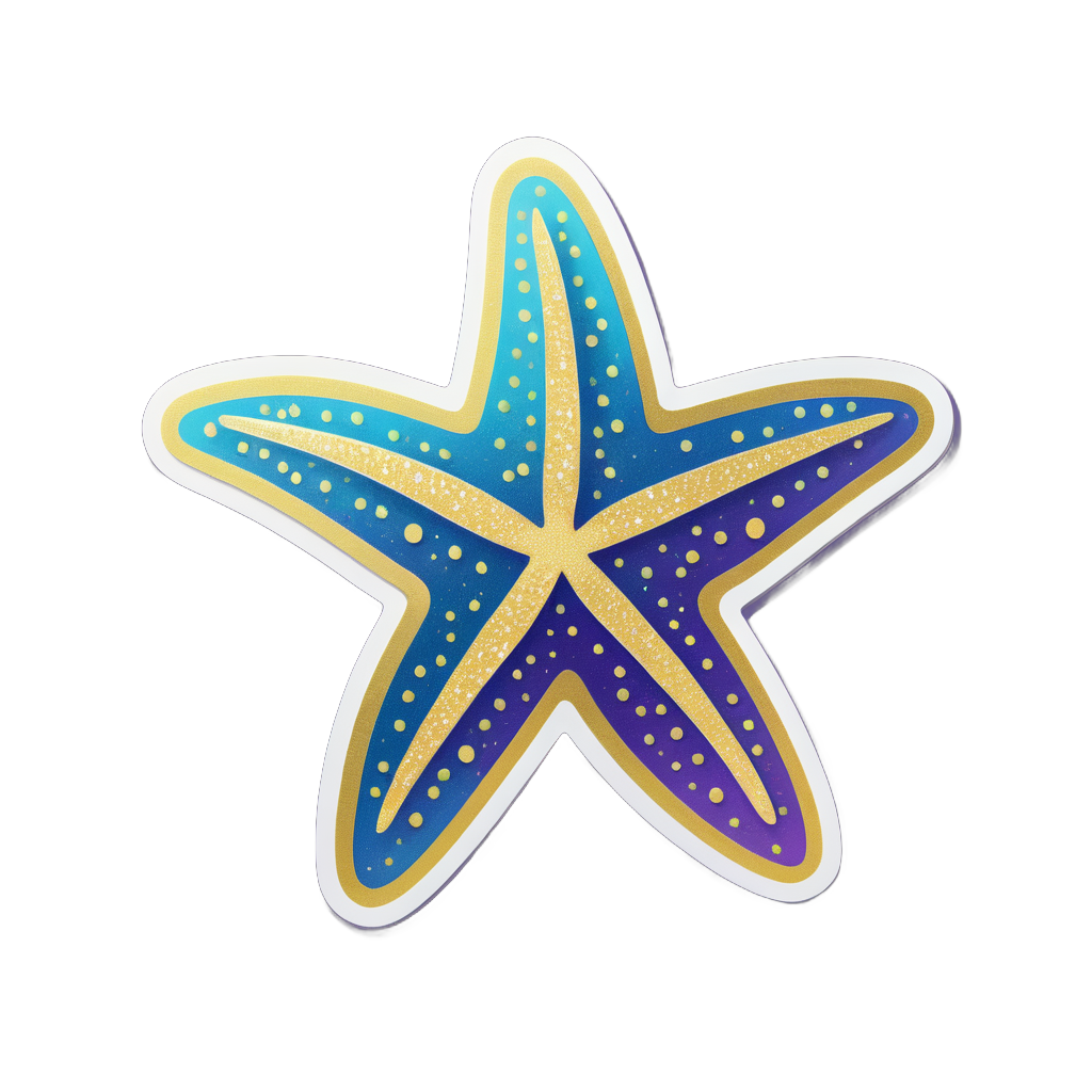 Glittering Starfish sticker