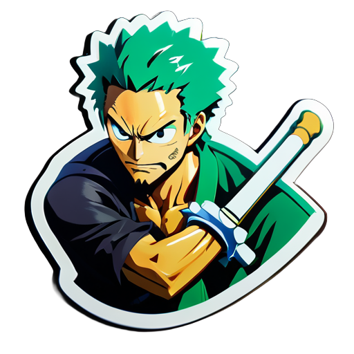 zoro vs king sticker