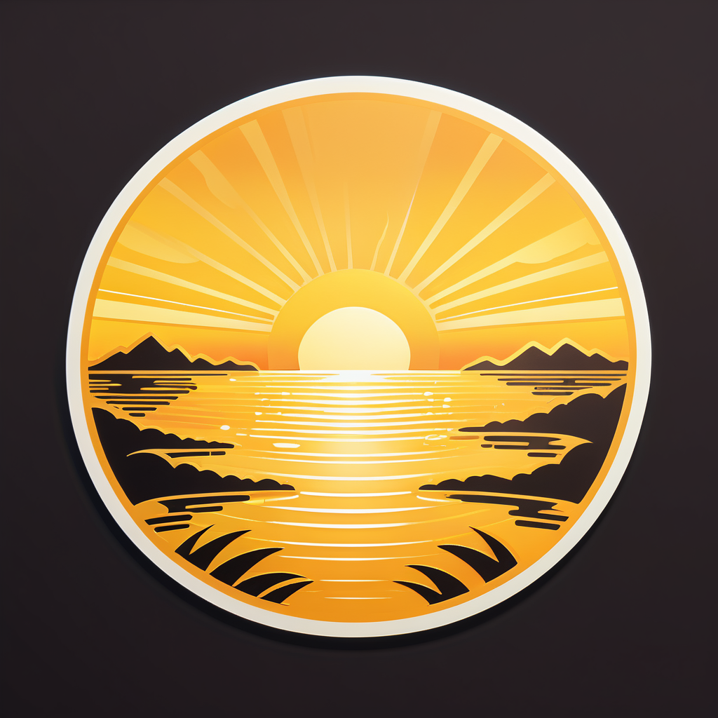 Golden Sunset sticker