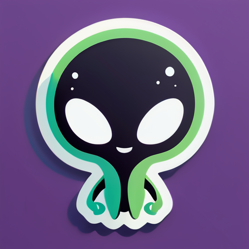 Simple alien sticker