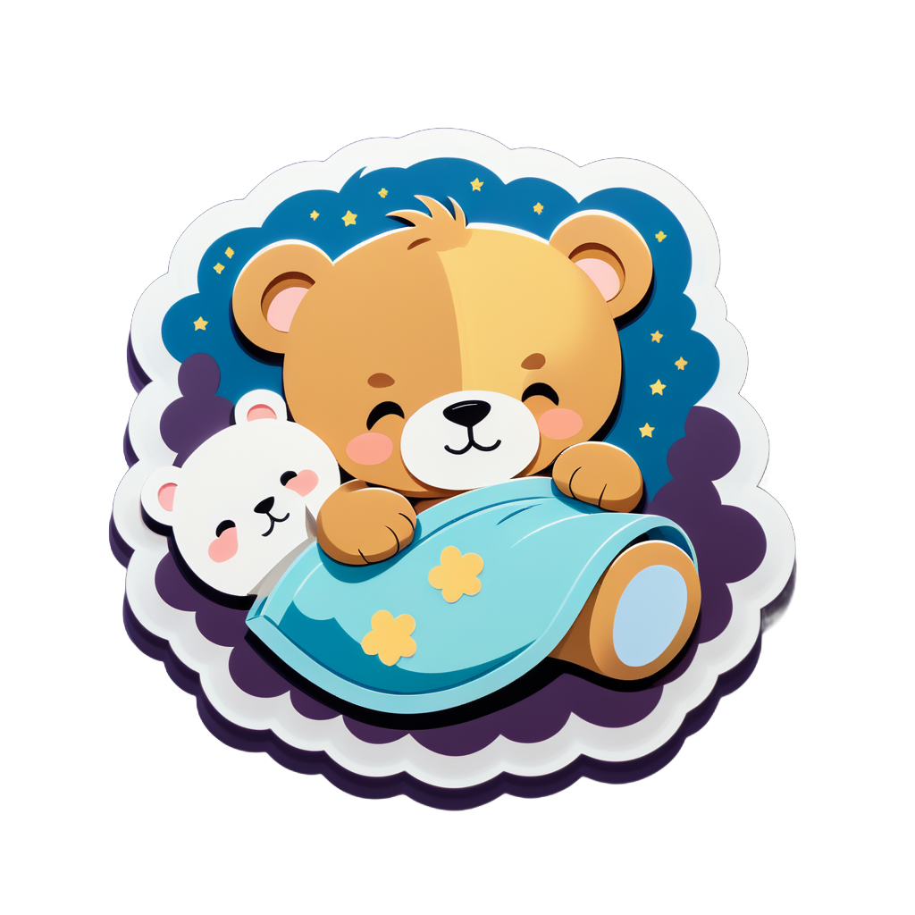 Sleepy Time Teddy sticker