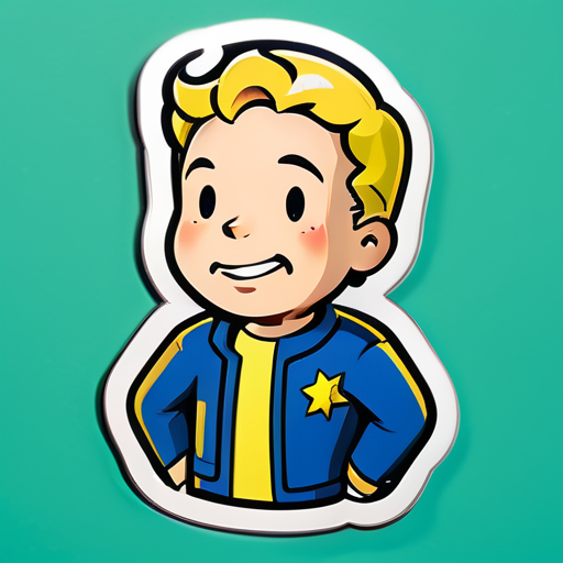 Fallout chico de la bóveda sticker